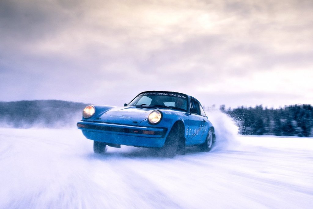 Below Zero Ice Driving - Porsche 911