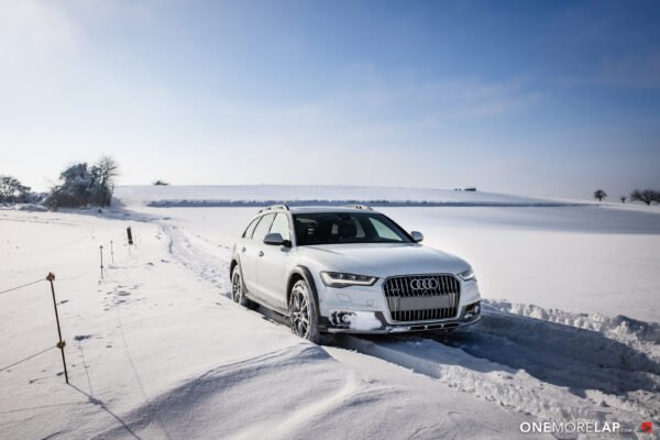 Im Schnee mit dem Audi A6 Allroad 3.0 BiTDI Quattro (4G C7 Facelift 2015)