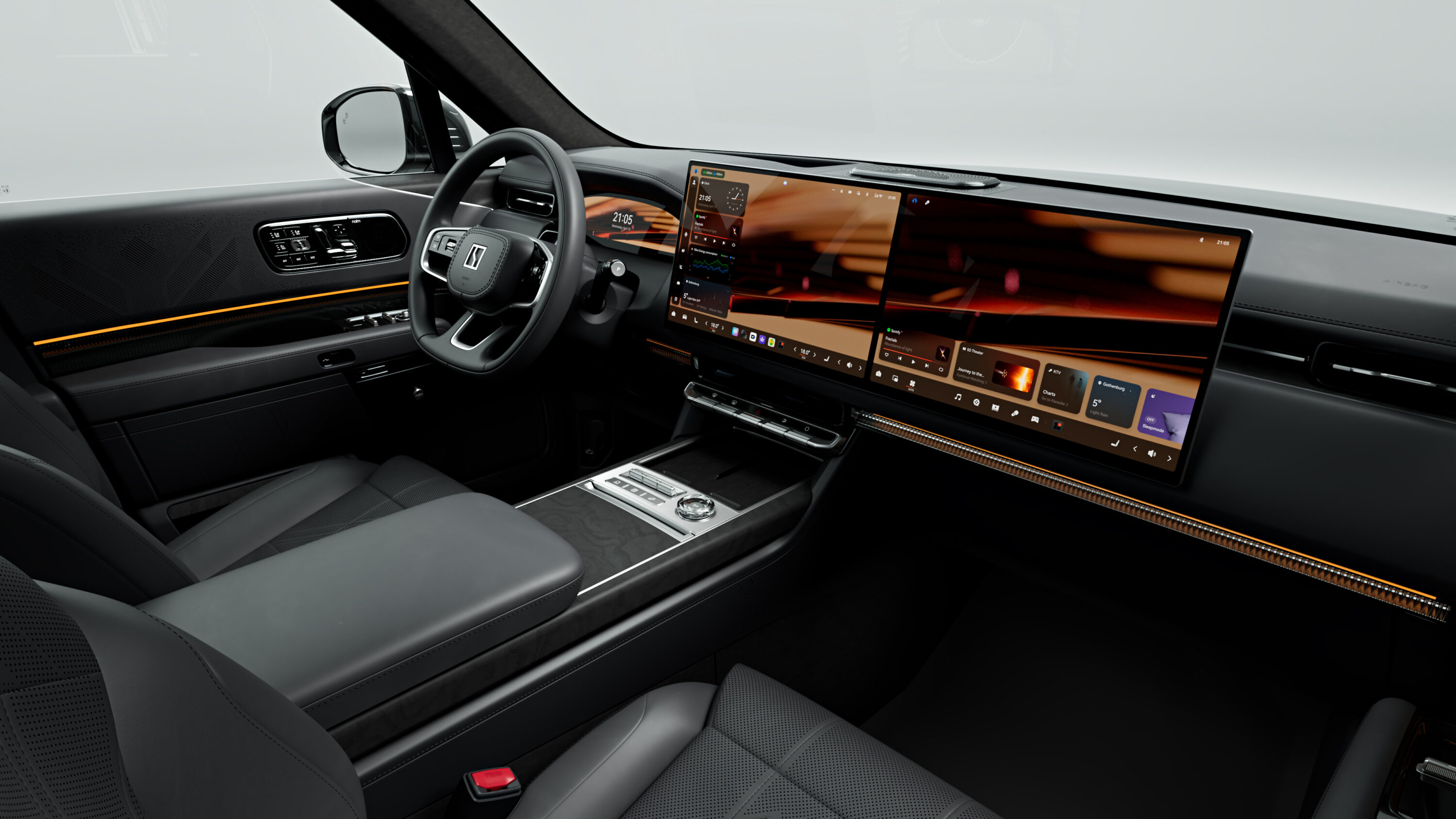 f 9X Interior Nappa Leather Charcoal Black